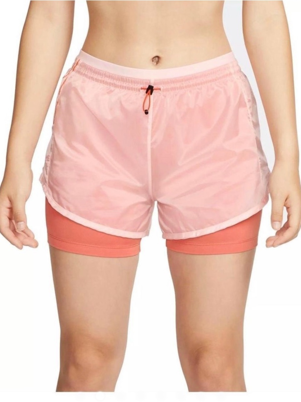 Nike Women’s Icon Clash Tempo Luxe 2 in 1 Running Shorts Atmosphere Orange